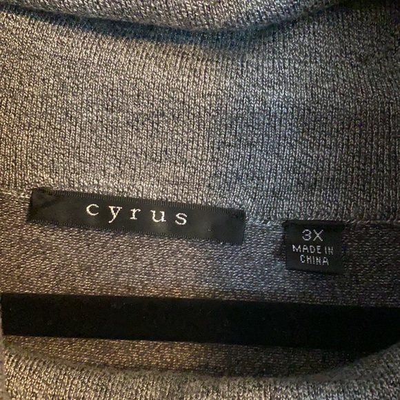 Cyrus Woman’s Sweater Long Sleeves Gray 3X - Picture 3 of 4